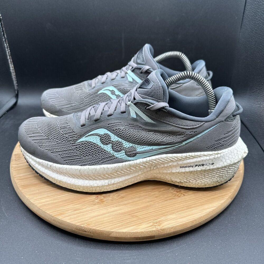 Saucony Triumph 21 Womens Size 9.5 Running Shoes Gray Walking Sneaker S10881-11